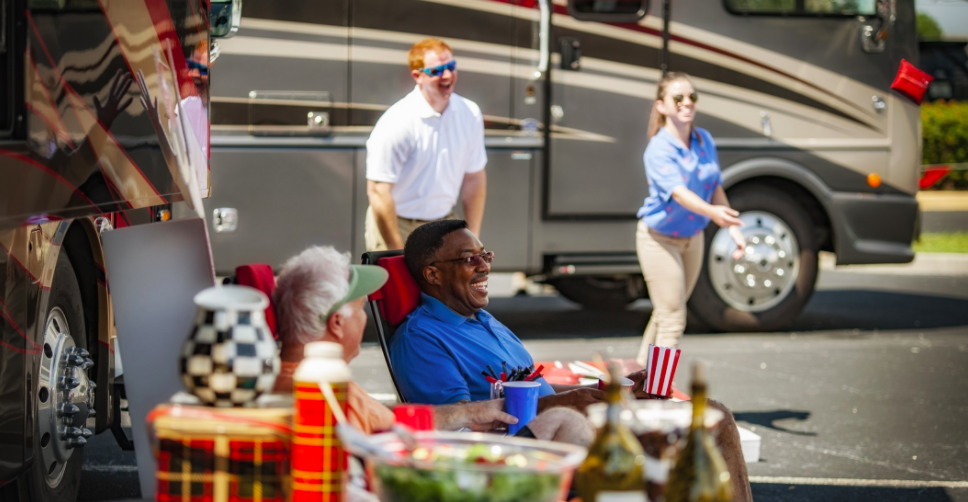 Outdoorsy tailgating cornhole