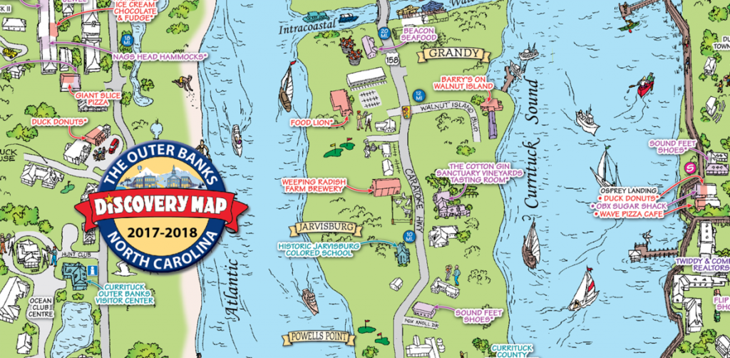 North Carolina Map Outer Banks World Map