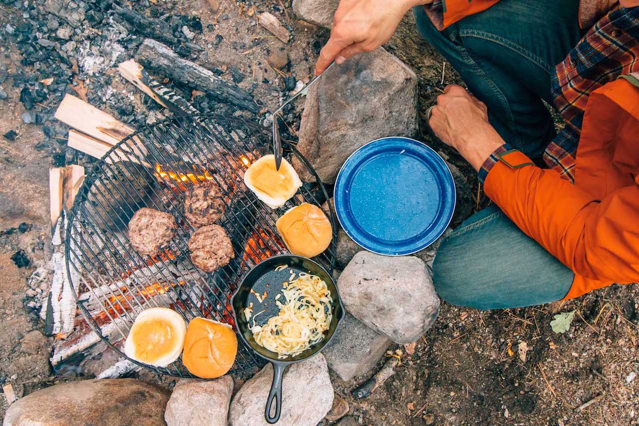 Campfire burgers