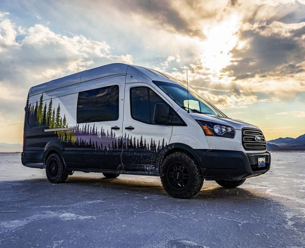 Campervan in the mountains