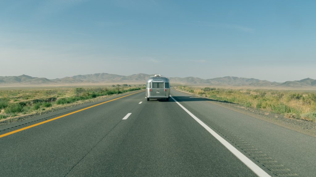 Airstream on highway