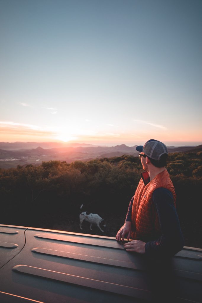 Person on RV roof